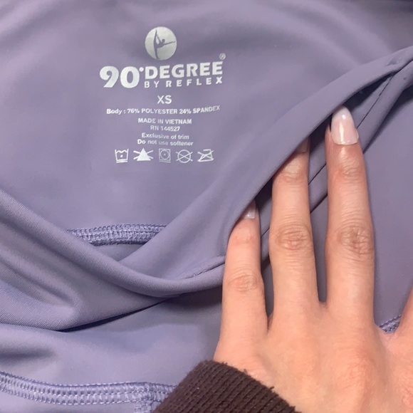 NWT 90 Degree by Reflex "Squat Proof" Interlink High Waist Capri in Lilac Mist - Picture 9 of 16